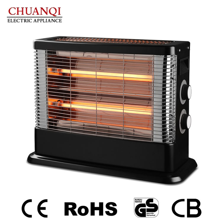 Chauffage à quartz 1800 W à 3 tubes avec thermostat